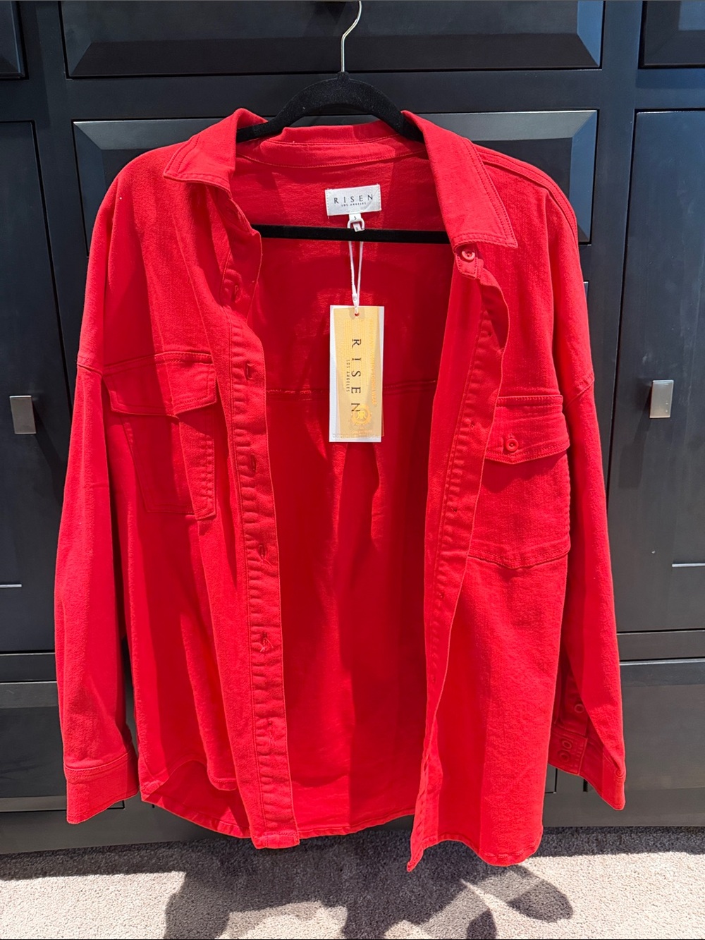 Red risen shacket/jacket  NWT - Picture 3 of 6